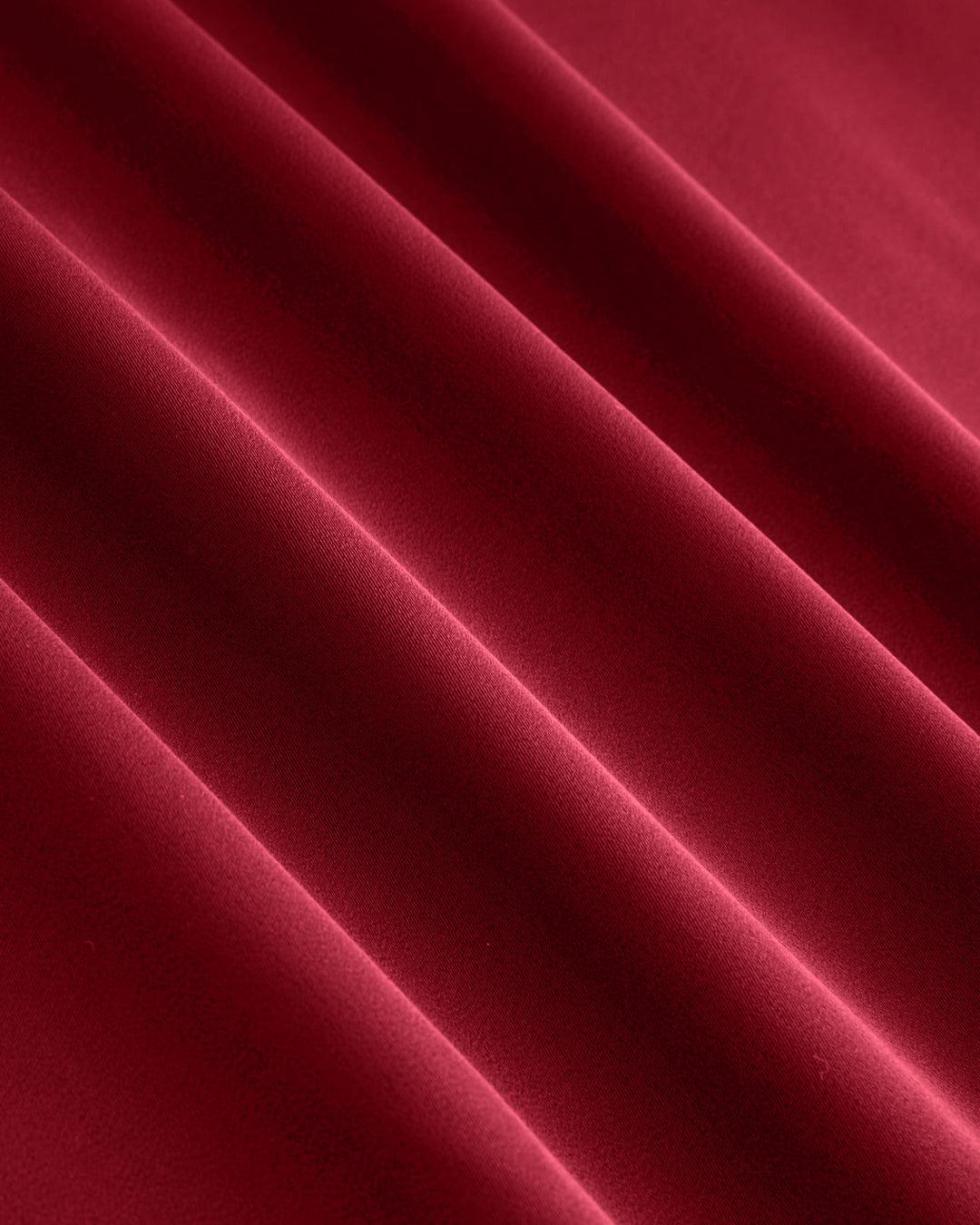 Asymmetrical Neck Bowknot Maxi Dress In Burgundy - Image 4