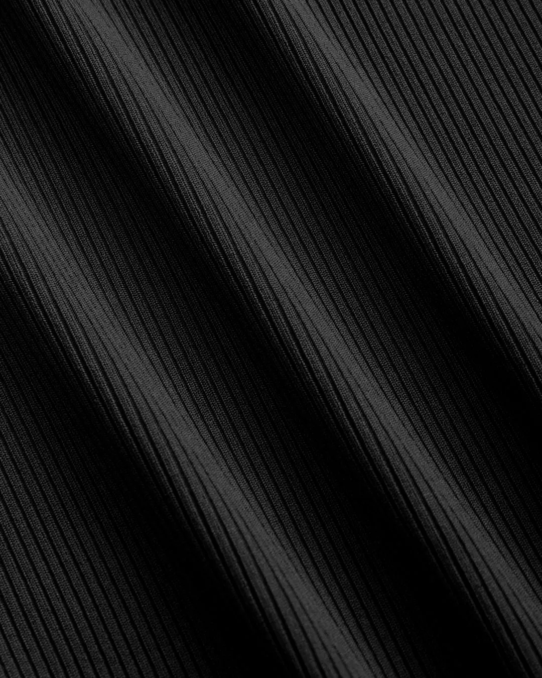 Asymmetrical Neck Ruched Long Sleeve Tee In Black - Image 3