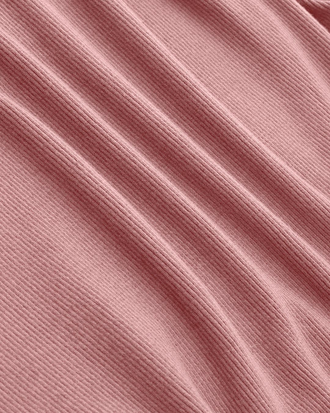 Asymmetrical Neck Ruched Short Sleeve Pink Top Curve & Plus - Image 3