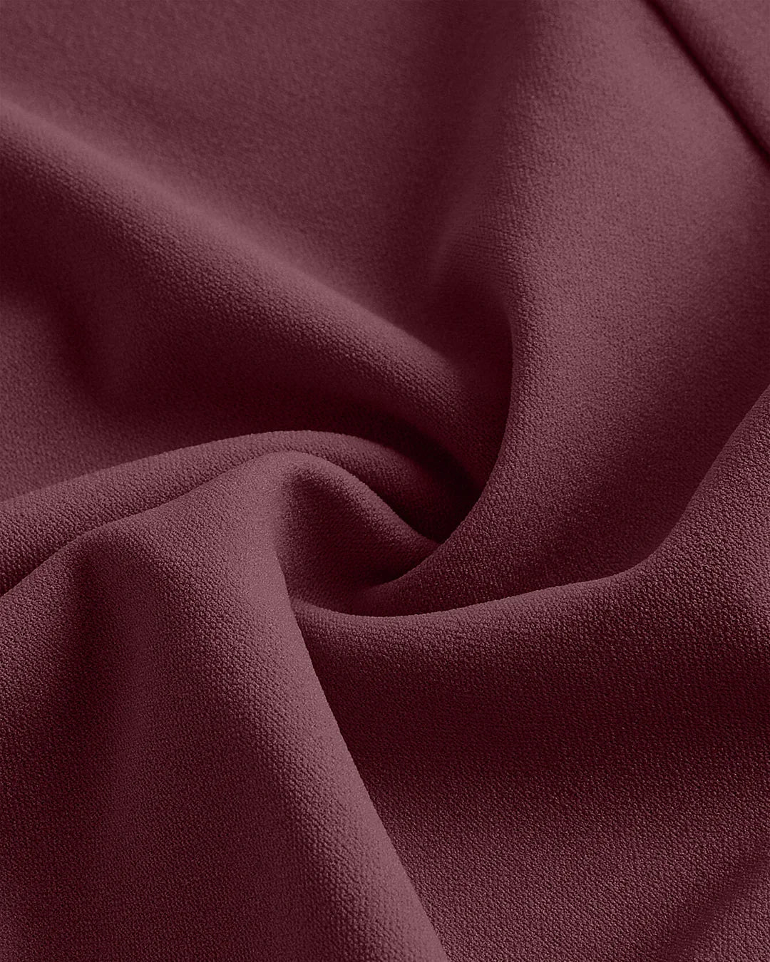 Asymmetrical Neck Slim Fit Solid Sleeveless Pleated Midi Dress in Maroon - Image 3