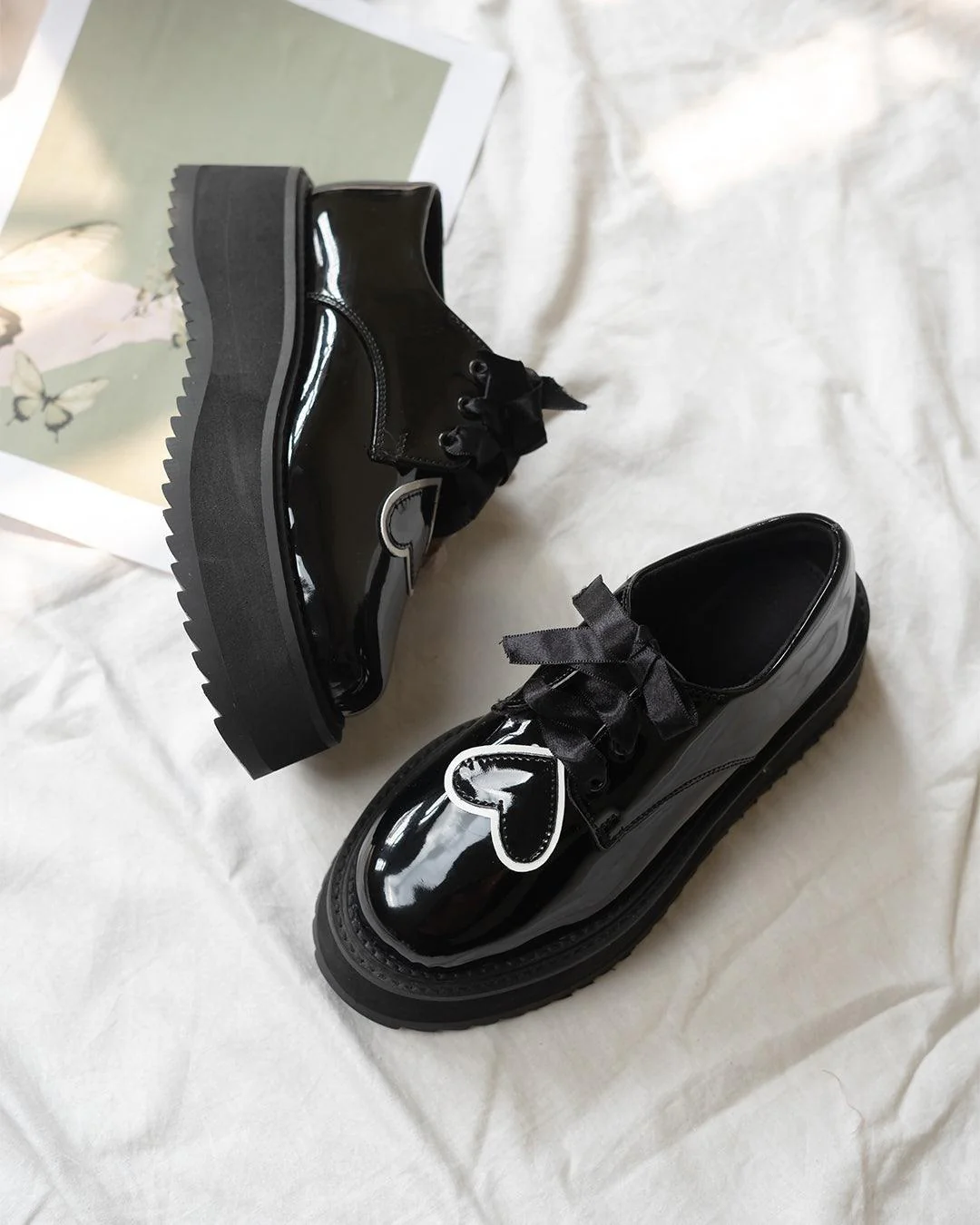 Awesome Galentine Heart Aesthetics Black Ribbon Lace Oxford - Image 10