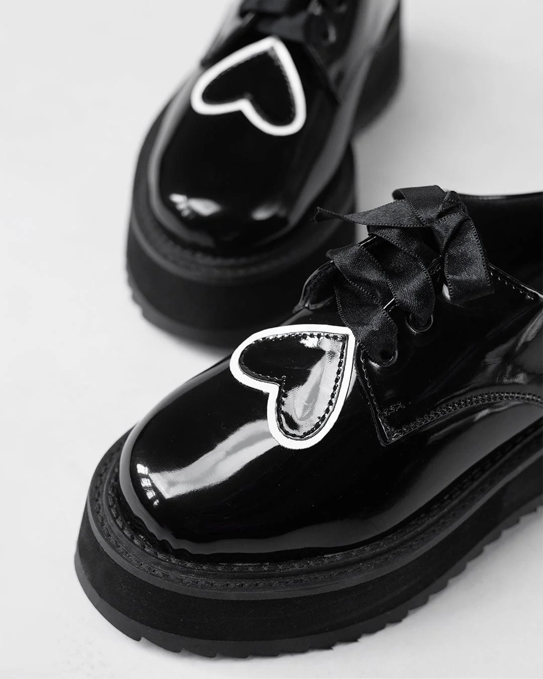 Awesome Galentine Heart Aesthetics Black Ribbon Lace Oxford - Image 5