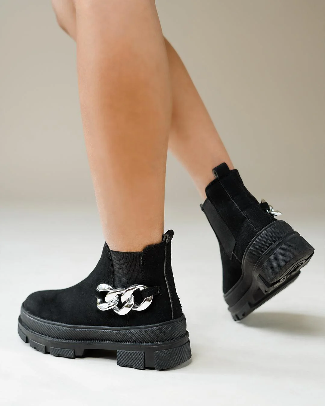 Back To School Aesthetics Chain Detail Boot - Image 3