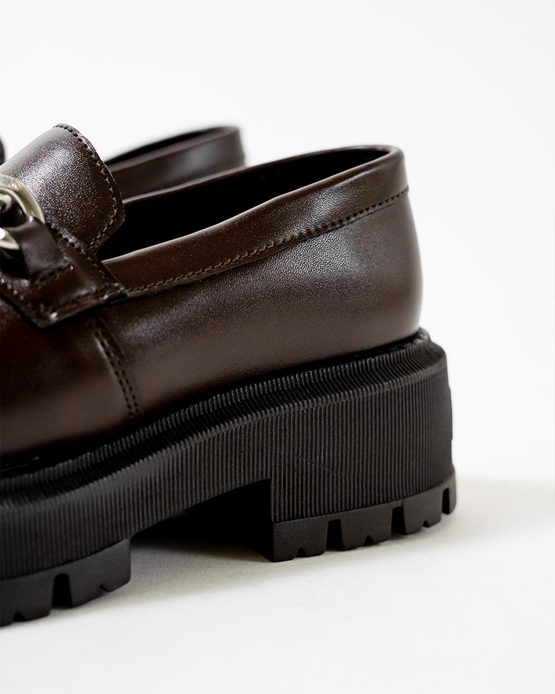 Back To School Minimal Chain Brown Shoe - Image 4