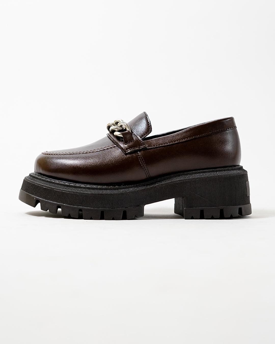 Back To School Minimal Chain Brown Shoe - Image 7