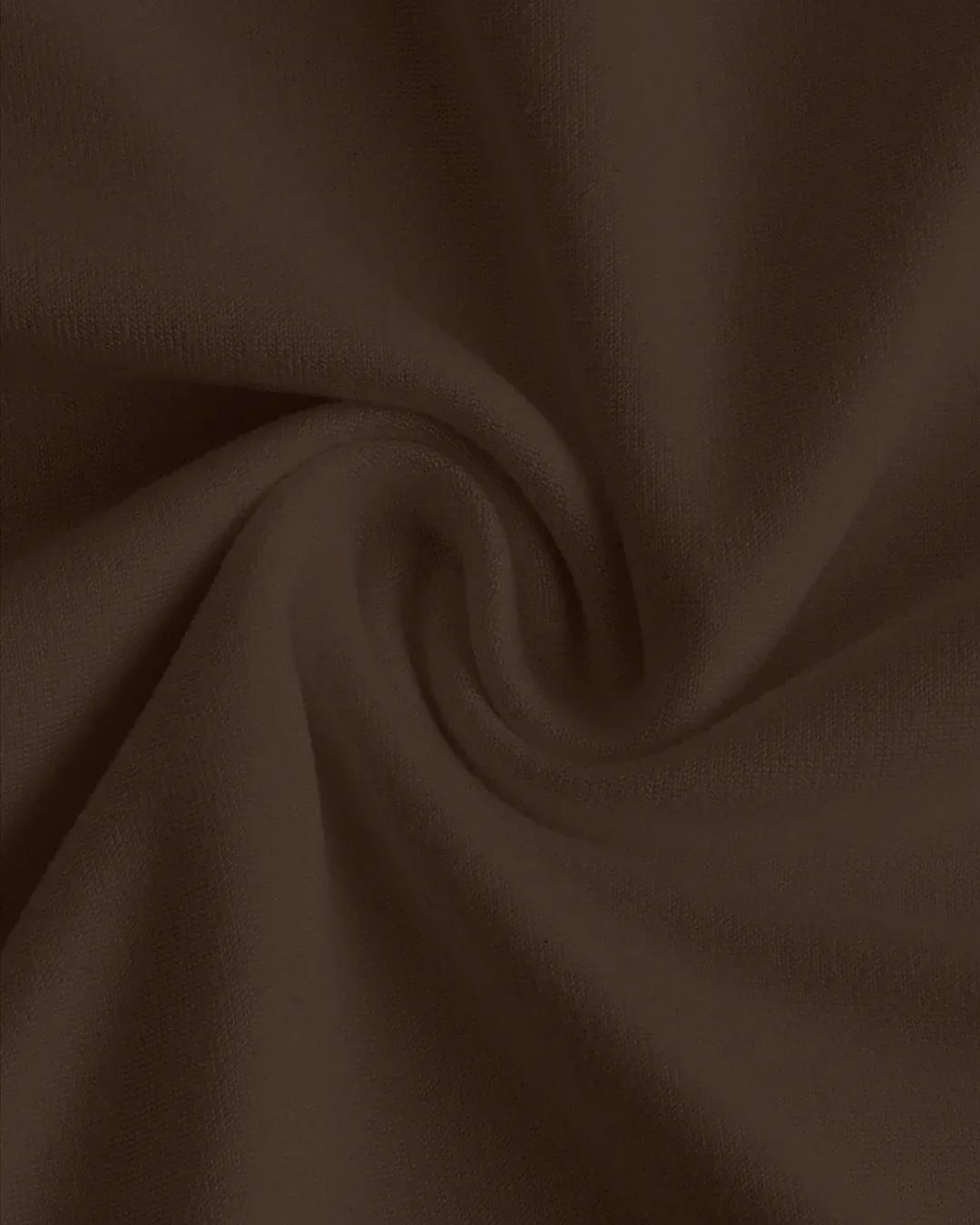 Basic Crew Neck Fitted Crop Top in Brown - Image 3