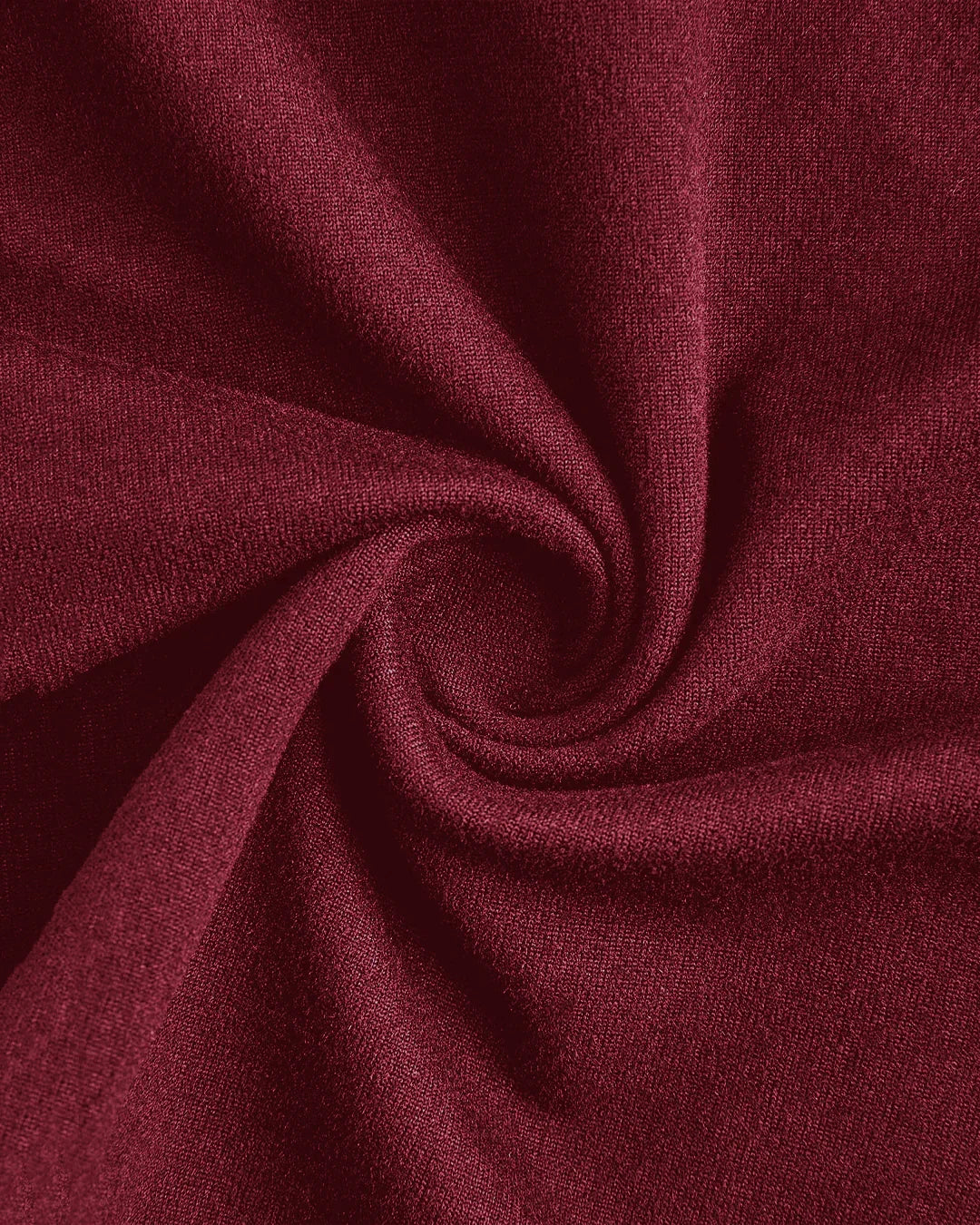 Basic Crew Neck Fitted Crop Top in Maroon - Image 3