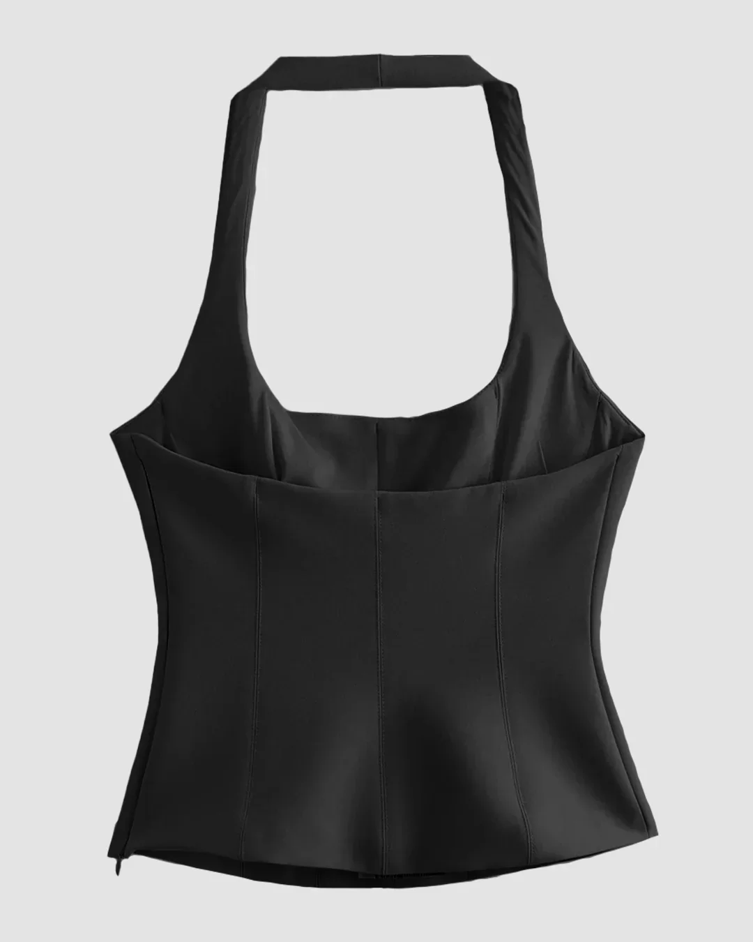 Black Halter Neck Corset Top - Image 2
