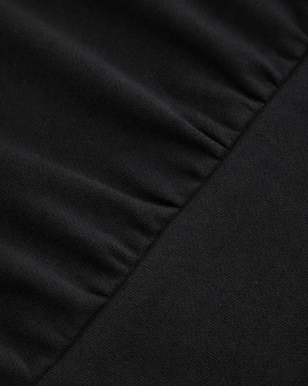 Black Lace-Up Front Cropped Hoodie - Image 3