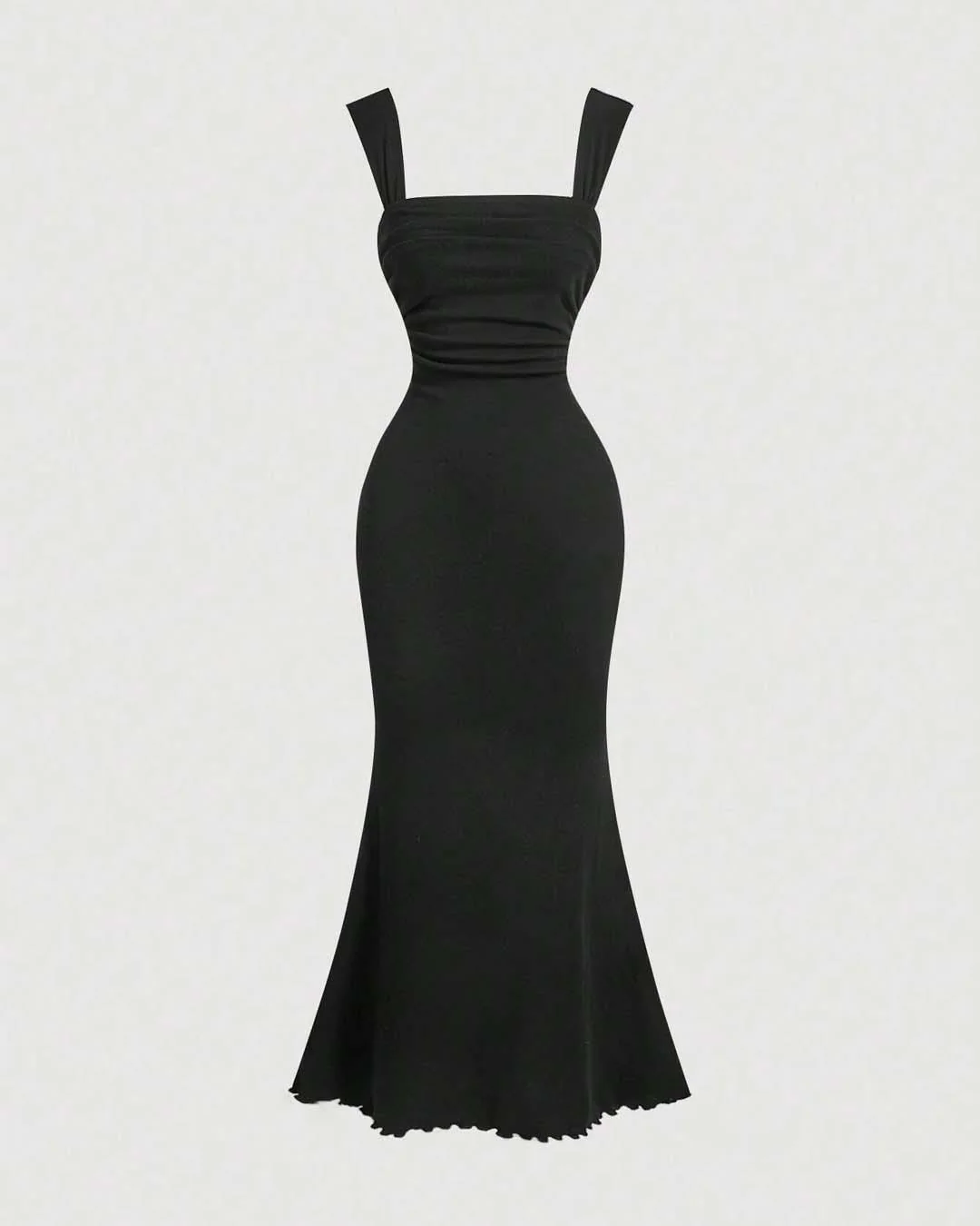 Black Mermaid Dress With Bow Back - Image 3