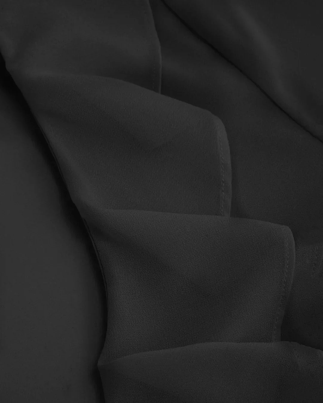 Black Ruffle Tie-Front Flare Sleeve Top - Image 3