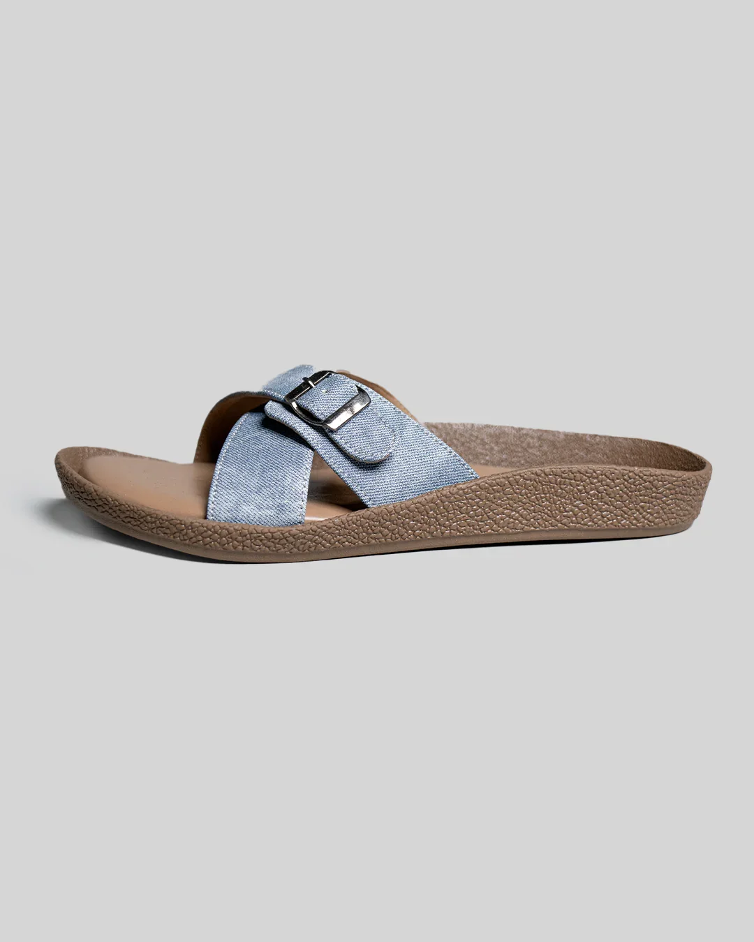 Blue Cross Band Comfort Slides With Buckle Fastening - Image 5