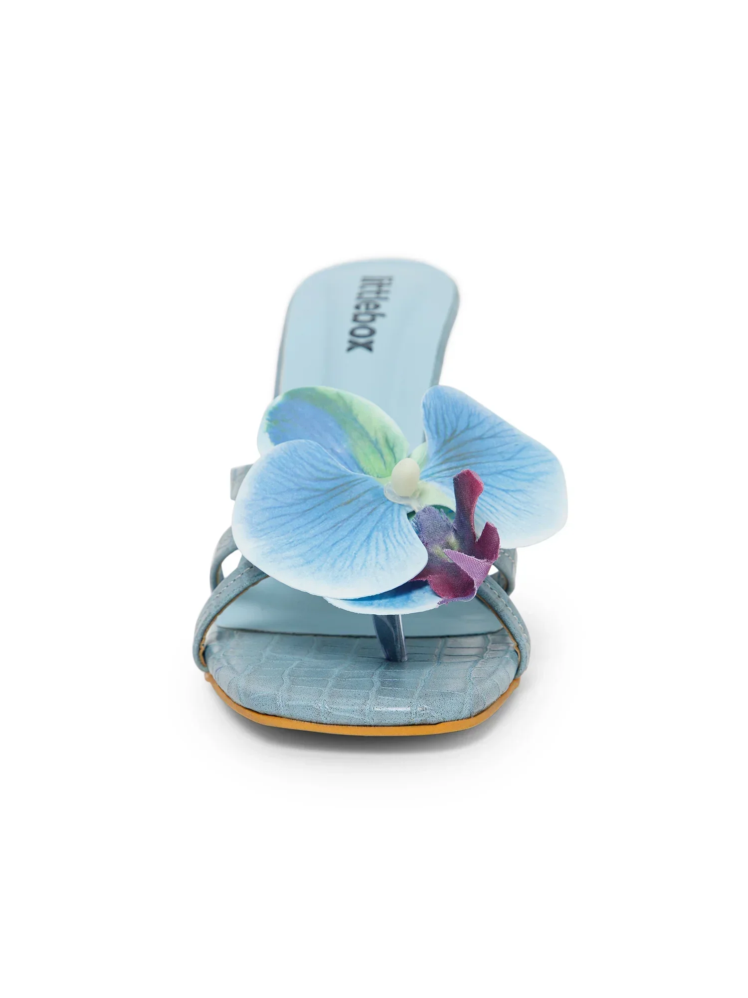 Blue Flower Decor High Heel Beach Sandals - Image 5