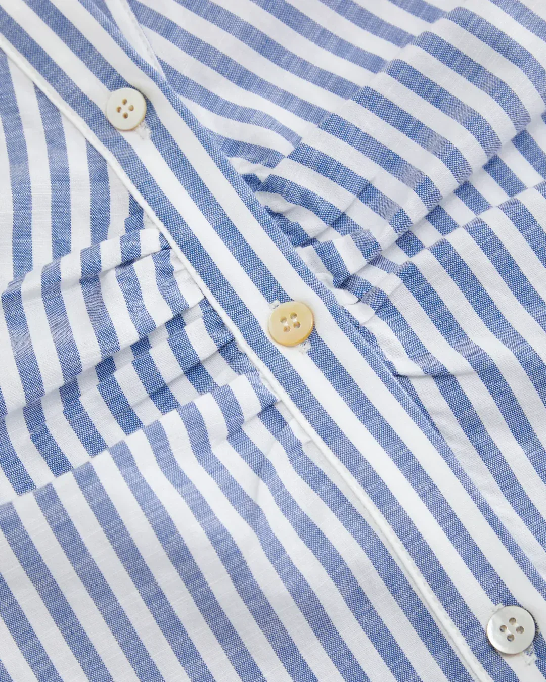 Blue Striped Flared Full Sleeve Shirt Curve & Plus - Image 4