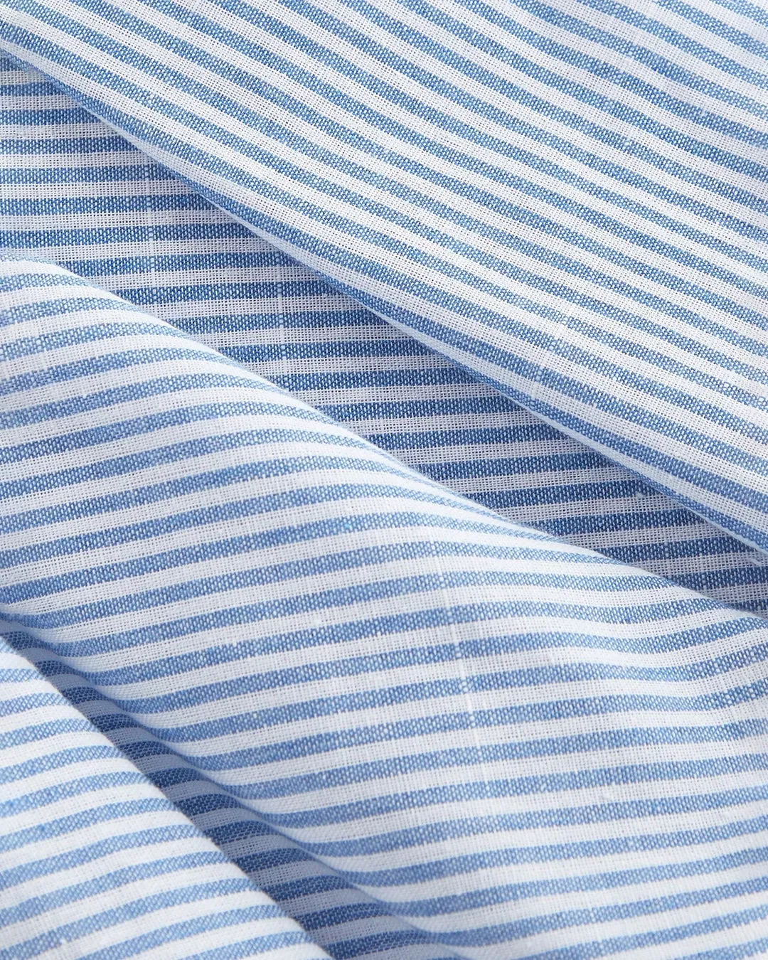 Blue Striped Smocked Mini Dress with Ruffle Sleeves - Image 4