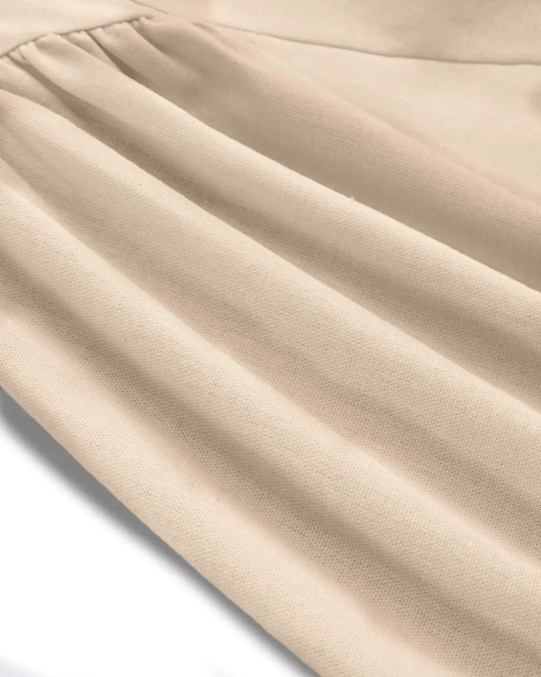 Boat Neck Bow Shoulder Fit and Flare Midi Dress in Light Khaki - Image 3