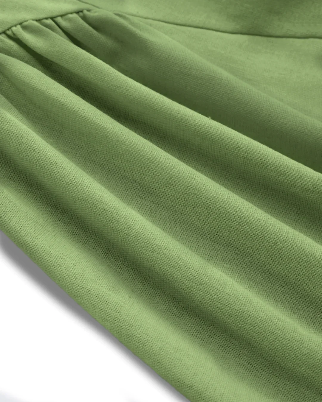 Boat Neck Bow Shoulder Fit and Flare Midi Dress in Light Pista - Image 3
