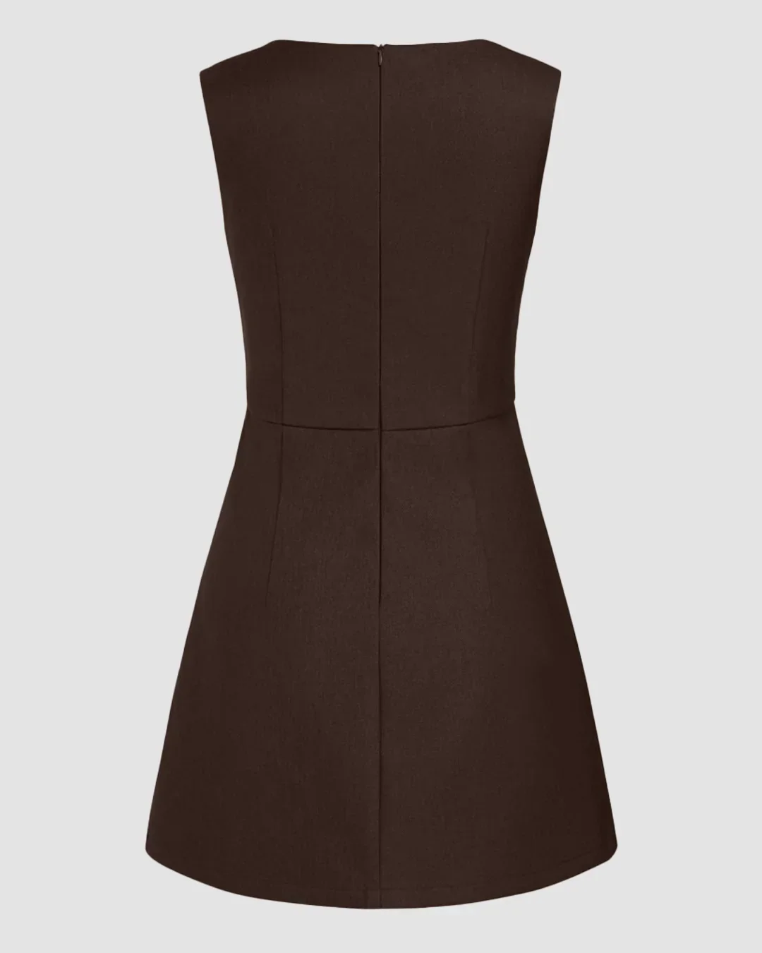 Boat Neck Mini Dress in Coco - Image 2
