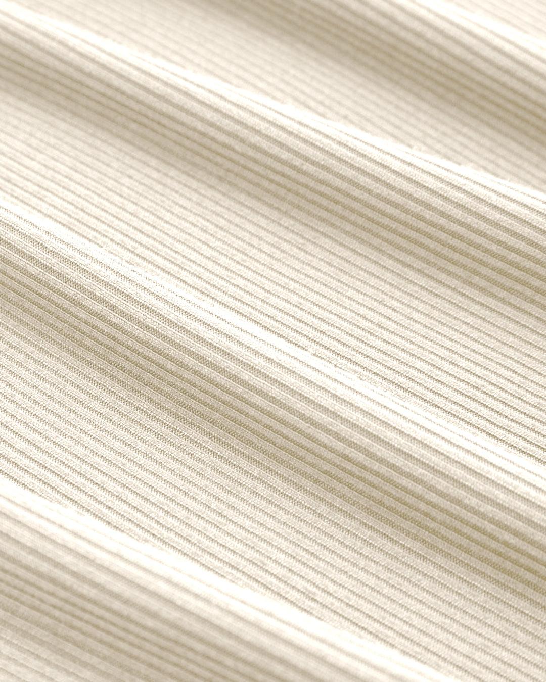 Boat Neck Ruched Mini Dress In Off-White - Image 3