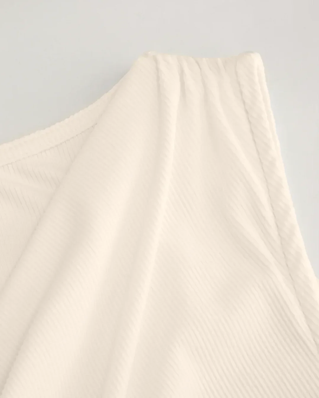 Boat Neck Ruched Split Knotted Asymmetrical Tank Top Curve & Plus in Apricot - Image 4