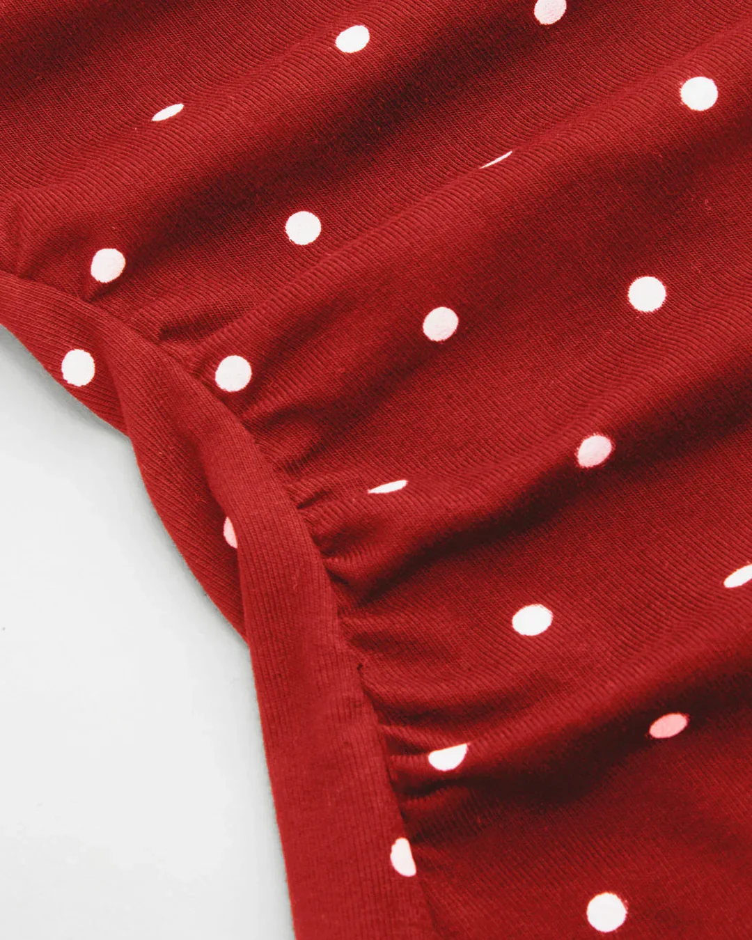 Boat Neck Slim Fit Peplum Hem Polka Dot Sleeveless Top - Image 3