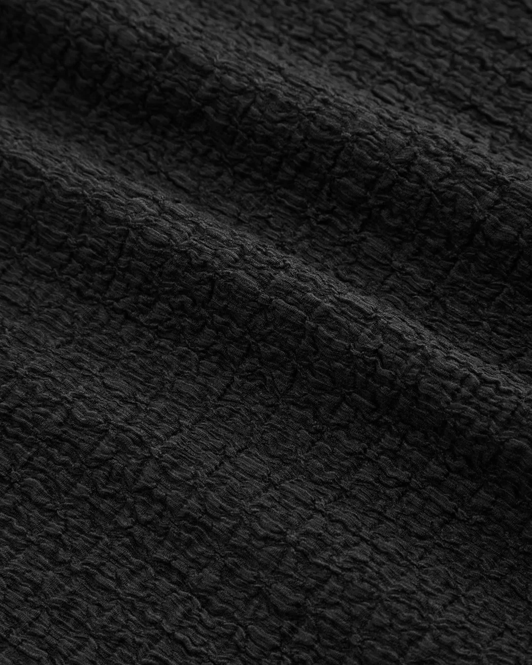 Boat Neck Texture Knotted Split Tank Top in Black - Image 4