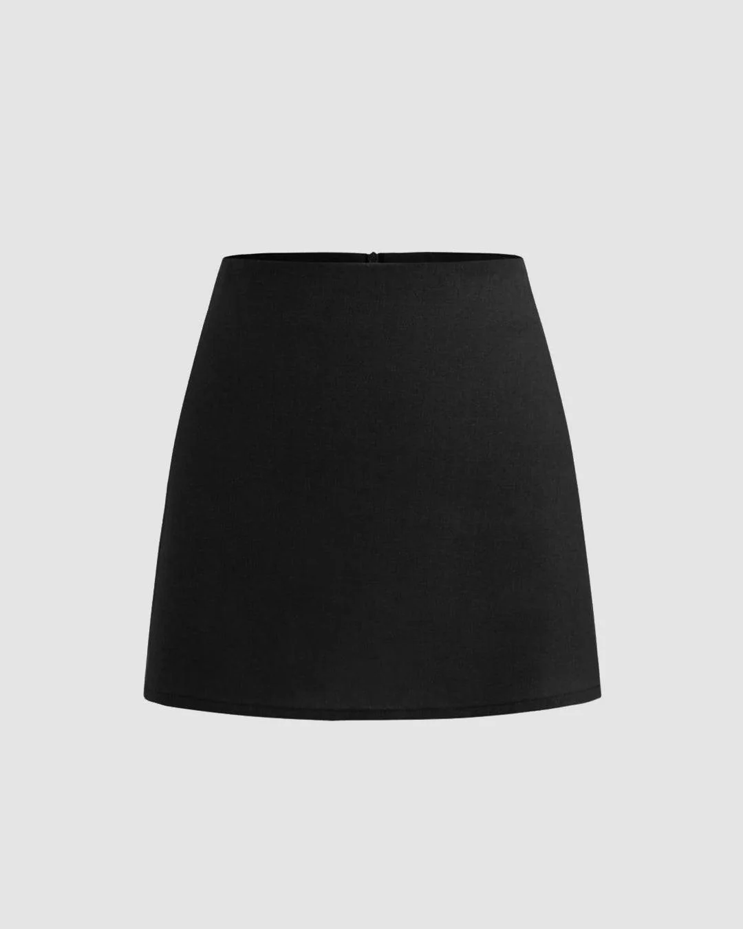 Boat Neckline Solid Knotted Crop Top With Low Rise Solid Mini Skirt In Black - Image 5