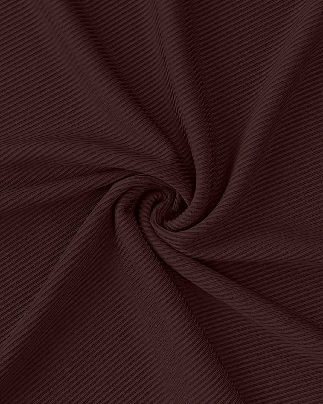 Brown Ribbed Asymmetrical Top & A-Line Skirt Two-Piece Set - Image 3