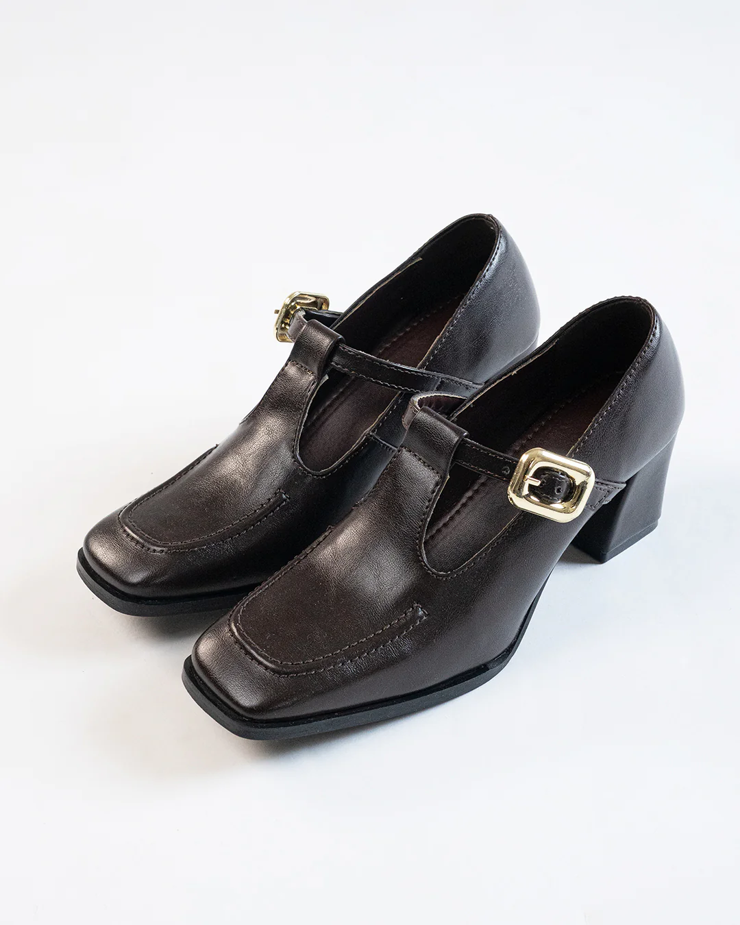 Buckle Strap Slip On Leather Boots - Image 4