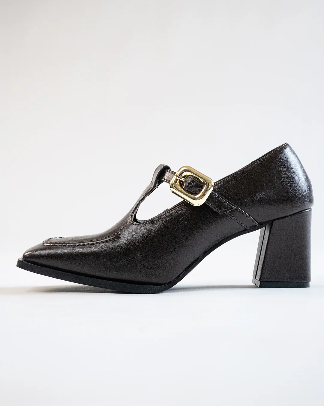 Buckle Strap Slip On Leather Boots - Image 5