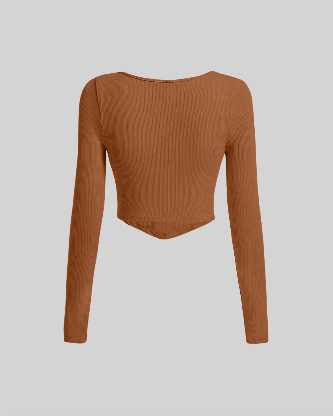 Burnt Orange Summer Ribbed Top & Trouser Coord Set - Image 4