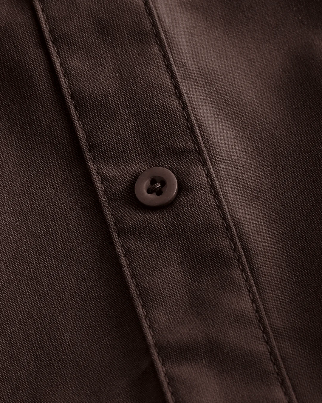 Button Up Fitted Puffed Long Sleeve Coco Brown Shirt Dress - Image 3