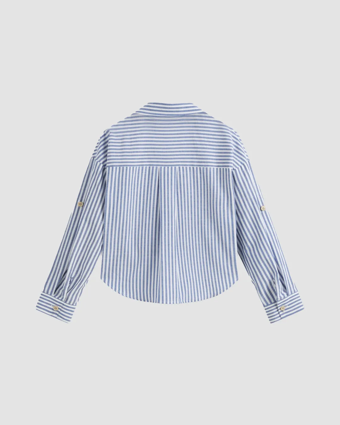 Casual Collared Shirt with Front Knot - Image 2