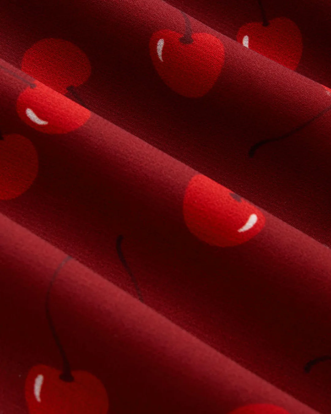 Cherry Graphic Mid Rise A-line Midi Skirt - Image 4