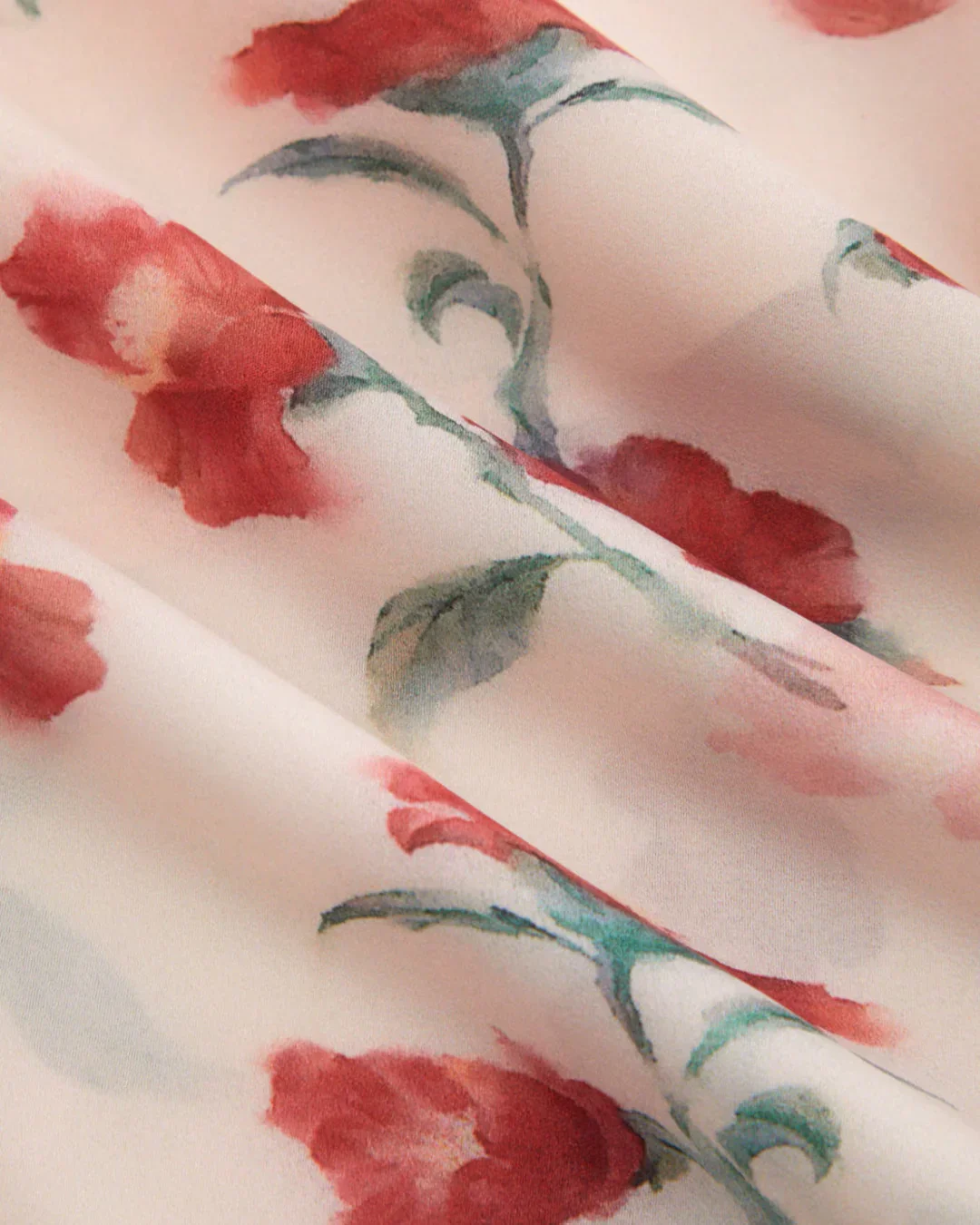 Chiffon Floral Sweetheart Neck Ruffle Hem Maxi Dress - Image 4