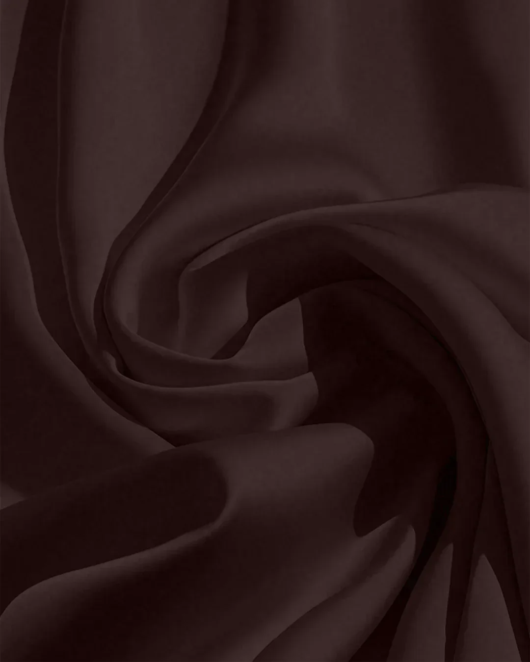 Coffee Solid Color Satin Long Sleeve Collared Waist Top - Image 3