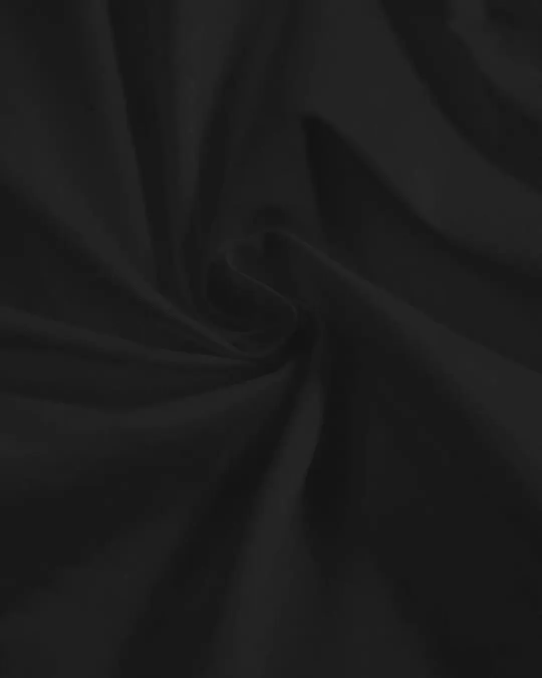 Collar Solid Pleated Zipper Long Sleeve Black Shirt - Image 3