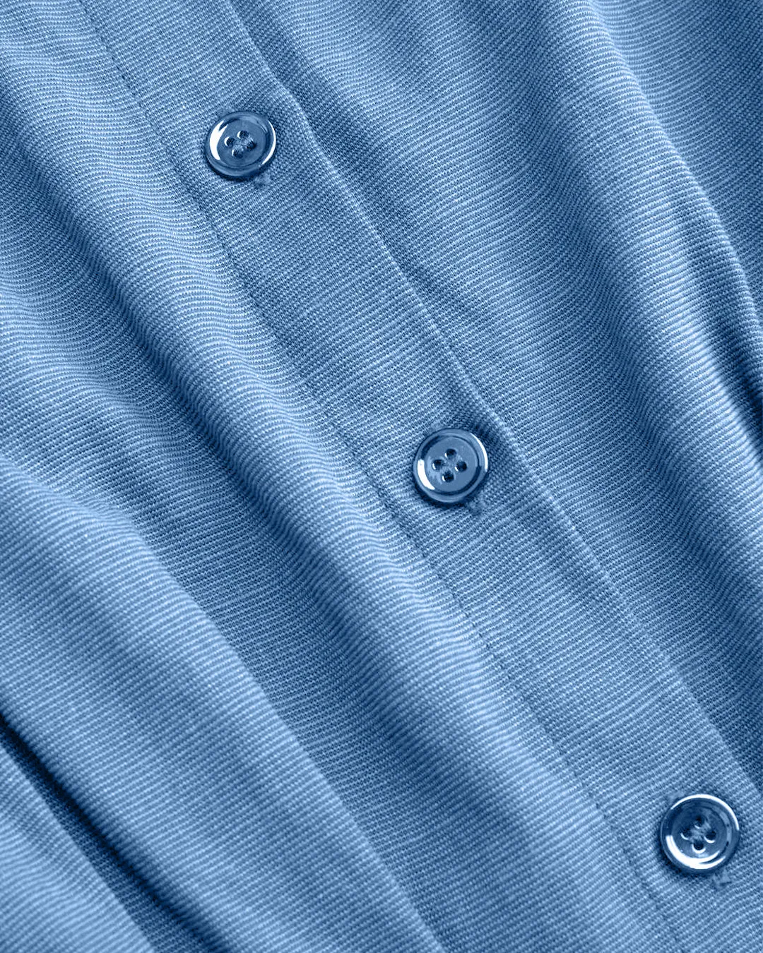 Collar V-neck Pleated Short Sleeve Shirt in Light Blue - Image 4