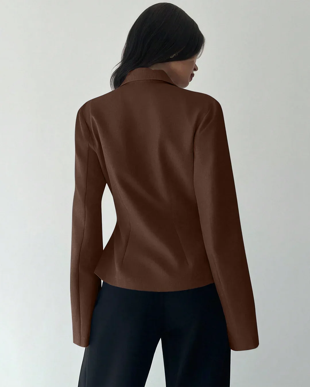 Collared Neck Tailored Fit Straight Hem Full Sleeve Shirt - Image 2