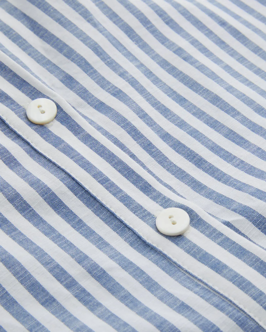 Collared V Neck Wrap Style Short Sleeve Shirt in Blue - Image 4