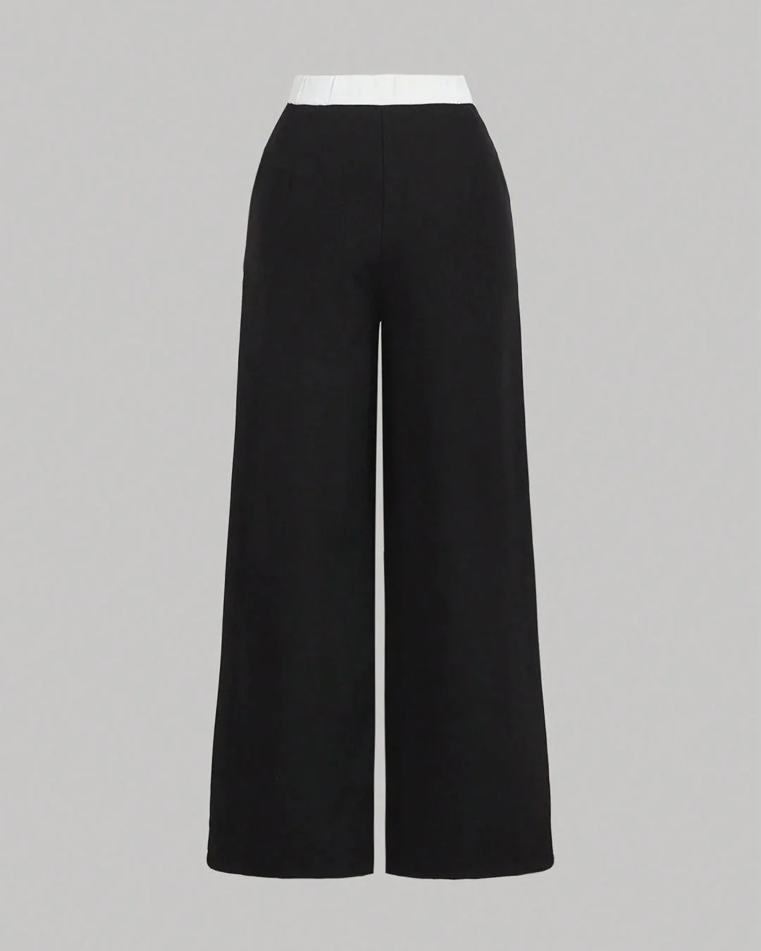 Color Block Retro College Style Women's Long Pants - Image 2