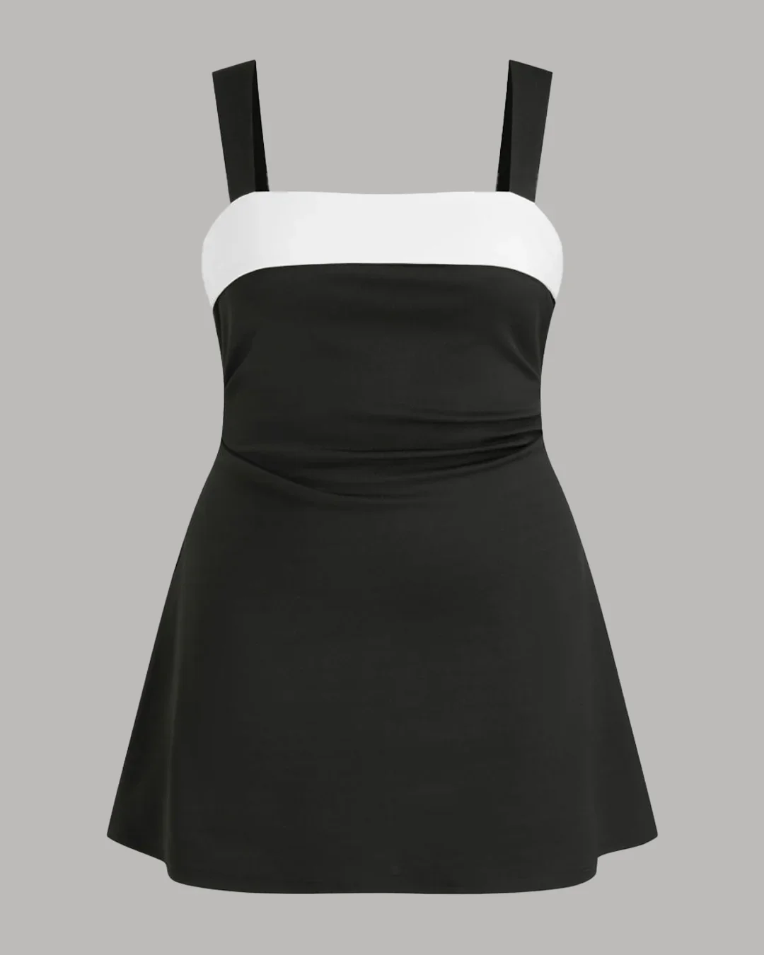 Colorblock Square Neck Sleeveless Mini Dress Curve & Plus - Image 2