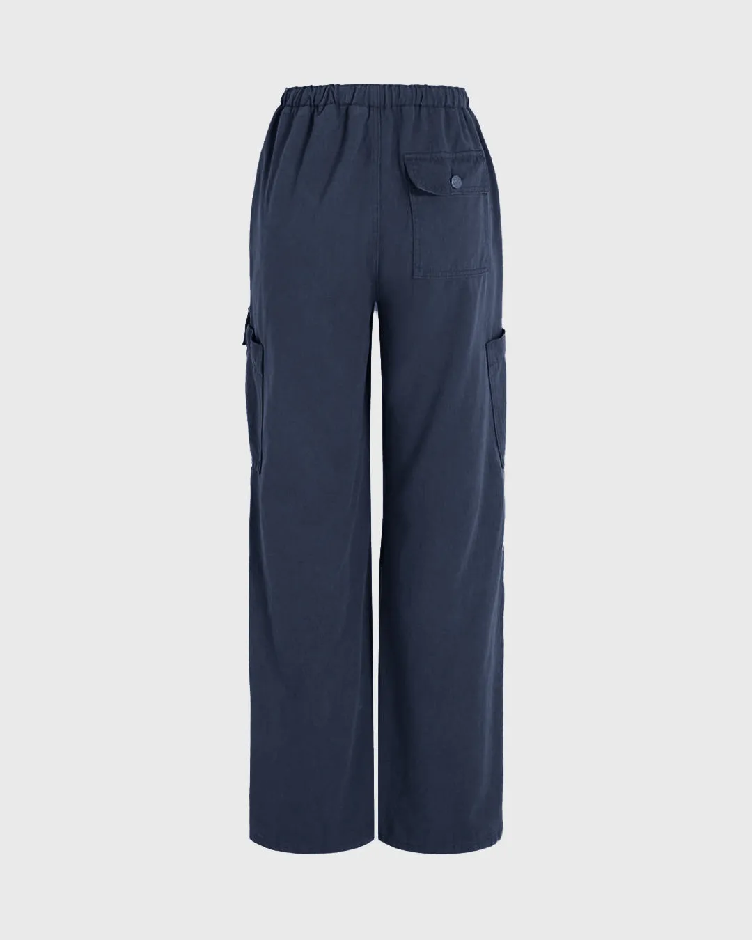 Combo : Utility Wear Drawstring Cargo Pants In Black & Dark Blue - Image 3