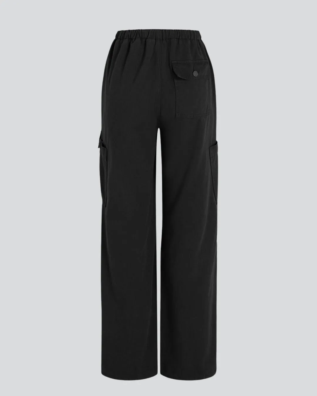 Combo : Utility Wear Drawstring Cargo Pants In Black & Dark Blue - Image 7