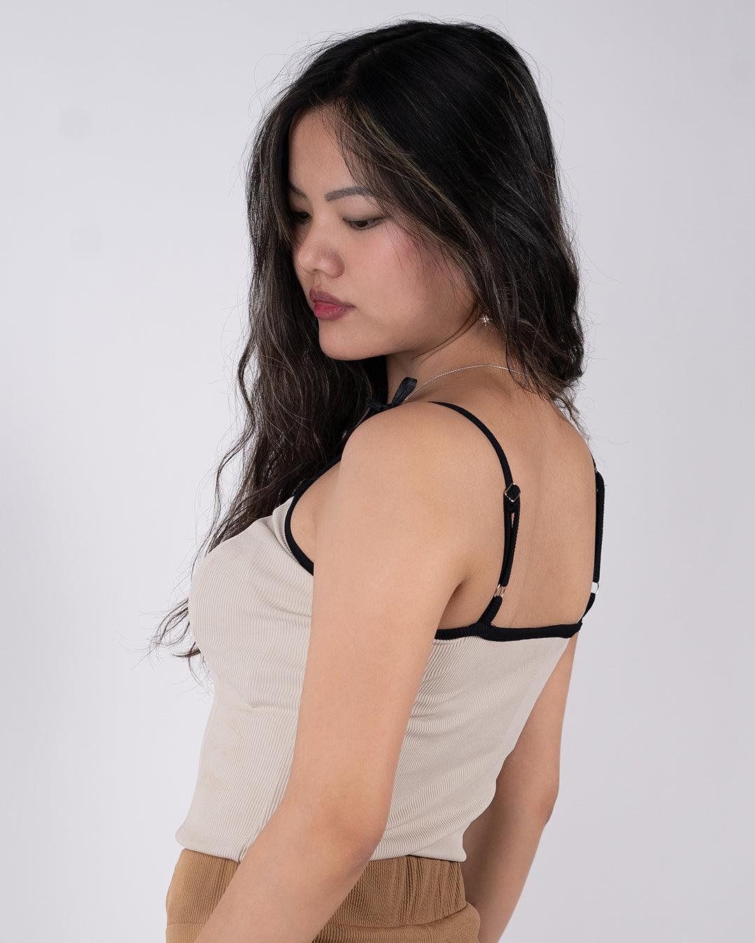 Contrast Binding Bow Front Cami Top - Image 5