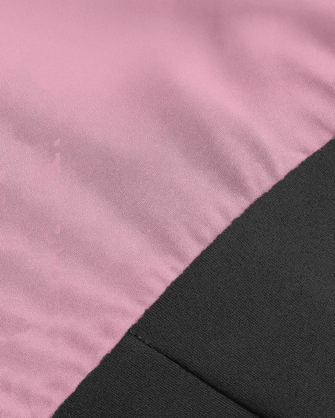 Sweetheart Neck Contrast Full Sleeve Top in Pink and Black - Image 3