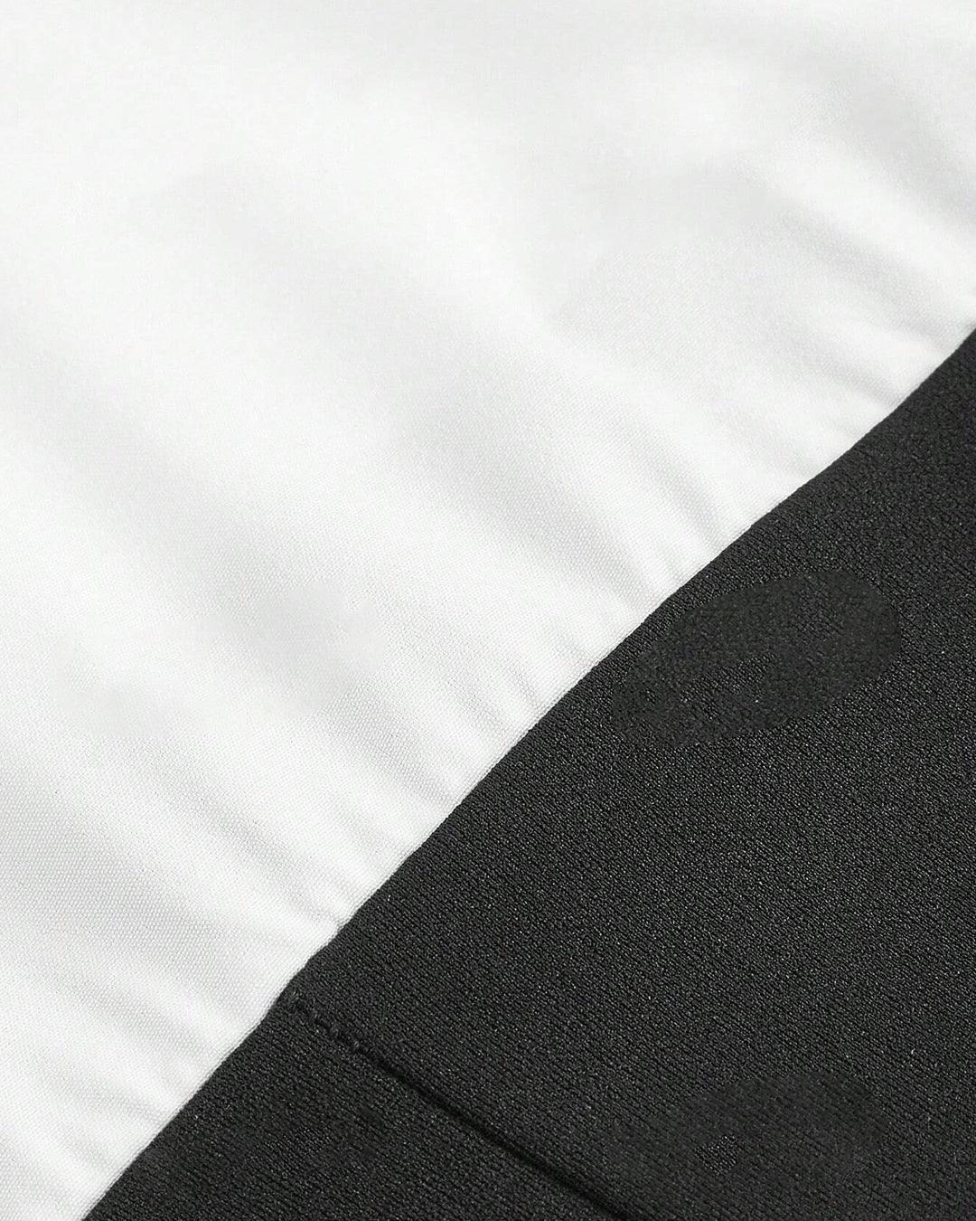 Sweetheart Neck Corset Style Camisole Top with Full Sleeves in Black and White - Image 4