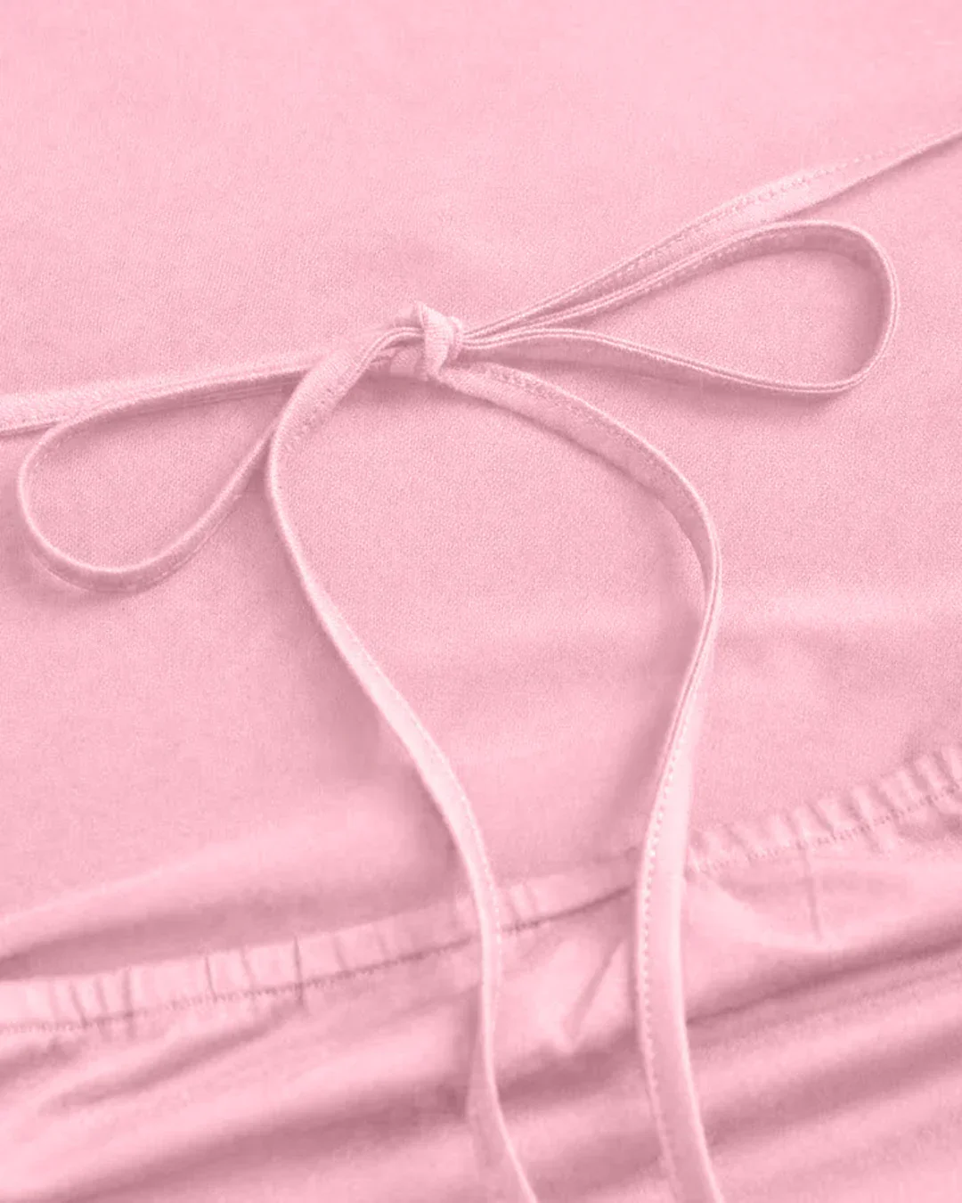 Cowl Neck Backless Tie Strap Sleeveless Sexy Bodycon Mini Dress in Rose Pink - Image 3