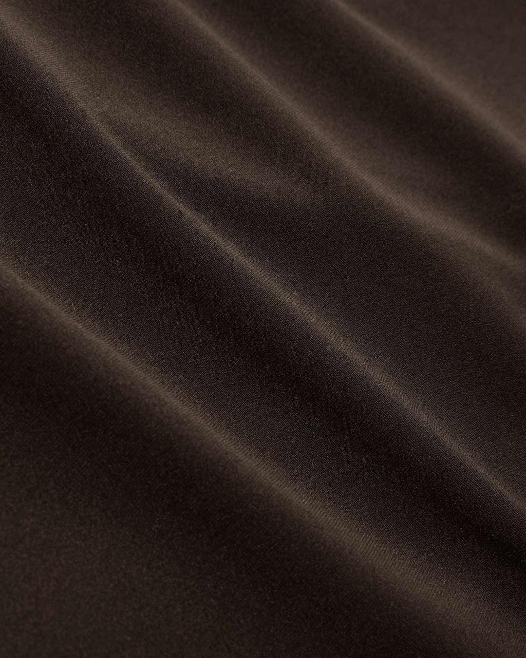 Party Cowl Neck Sleeveless Draped Top in Brown - Image 4