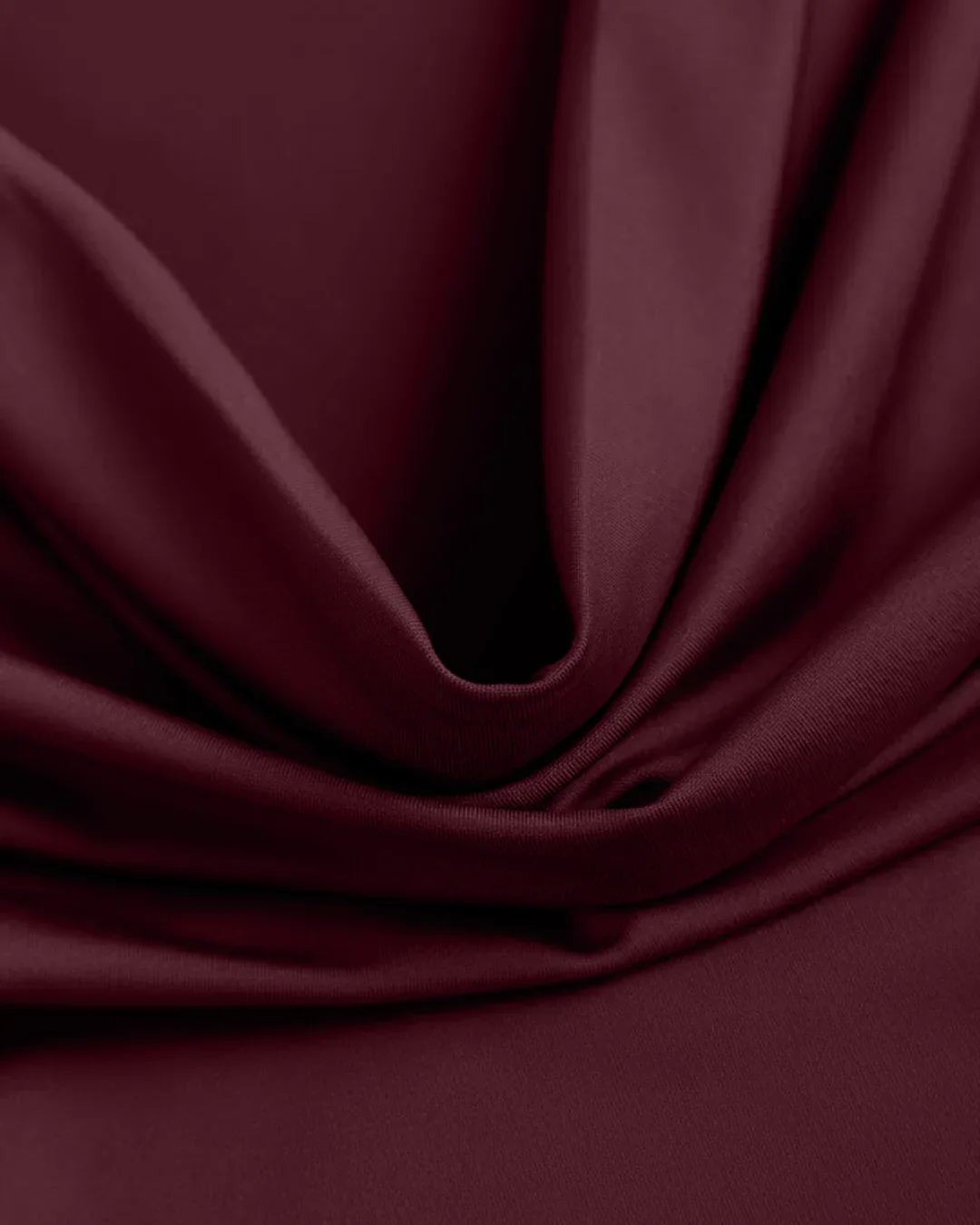 Cowl Neck Ruched Long Sleeve Top in Maroon - Image 3